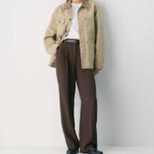 Aritzia Wilfred Effortless Pants Crepette Mocha 6/28